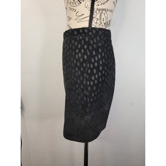 Giorgia Collection Suede Leather Mini Skirt Womens SZ 4 Black - Picture 6 of 9
